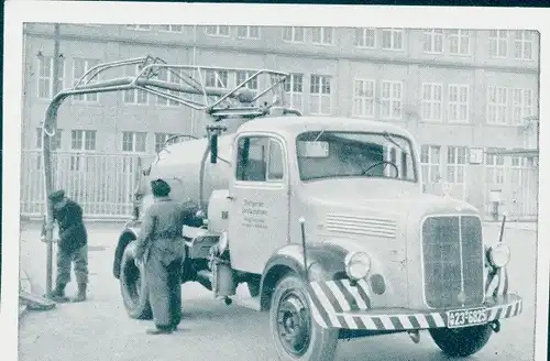 Sammelbild Das Kraftfahrzeug, Mercedes Benz L 3500, Schlammabsauger, Dt. Sonderfahrzeuge nach 1945