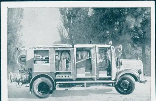 Sammelbild Das Kraftfahrzeug, Mercedes Benz L 3500, Tanklöschfahrz., Dt. Sonderfahrzeuge nach 1945