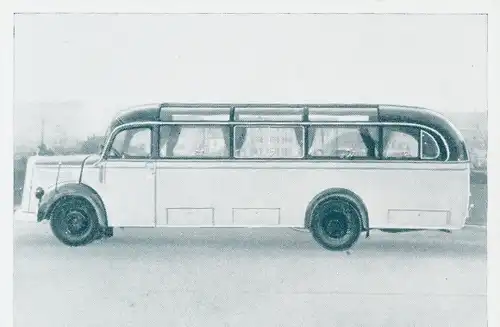 Sammelbild Das Kraftfahrzeug, Mercedes Benz O 3500 Omnibus, Dt. Omnibusse nach 1945