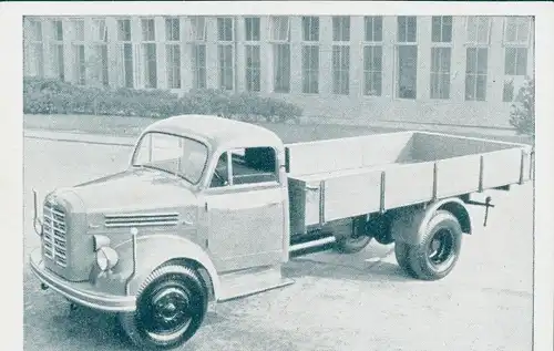 Sammelbild Das Kraftfahrzeug, Borgward B 4000 Pritschenwagen, Dt. Lastkraftwagen nach 1945