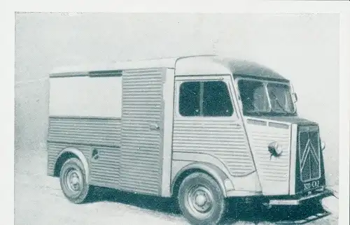 Sammelbild Das Kraftfahrzeug, Citroen Camion 850 HZ Kastenwagen, Ausl. Lastkraftwagen nach 1945