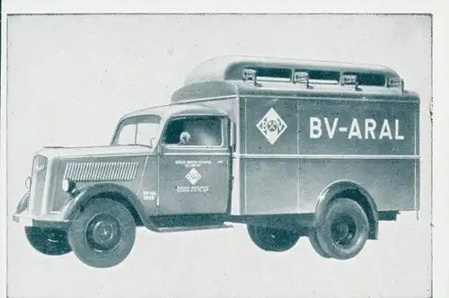 Sammelbild Das Kraftfahrzeug, Opel Blitz, Montagewagen, Dt. Sonderfahrzeuge nach 1945