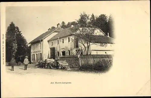 Ak Haut Jacques Lothringen Vosges, Straßenpartie, Männer