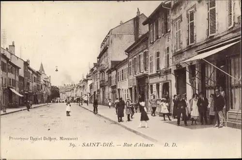 Ak Saint Dié Lothringen Vosges, Rue d'Alsace