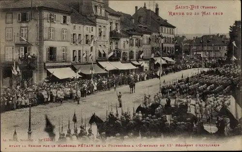 Ak Saint Dié Lothringen Vosges, Revue du Mai 1919, französische Soldaten