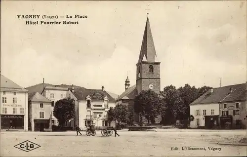 Ak Vagney Lothringen Vosges, La Place, Hotel Fourrier Robert