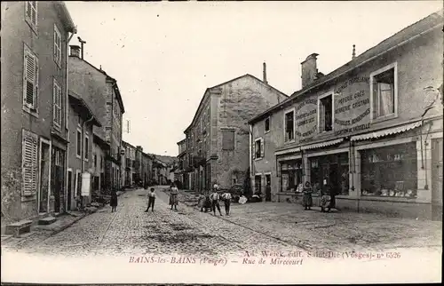 Ak Bains les Bains Lothringen Vosges, Rue de Mirecourt