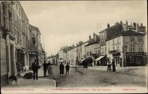 Ak Charmes sur Moselle Lothringen Vosges, Rue des Capucins, Imprimerie