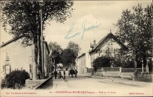 Ak Charmes sur Moselle Lothringen Vosges, Rue de la Gare
