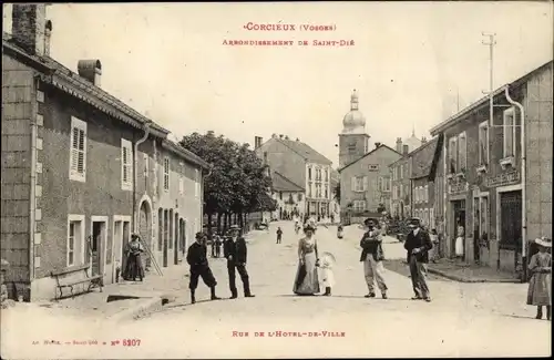 Ak Corcieux Lothringen Vosges, Rue de l'Hotel de Ville
