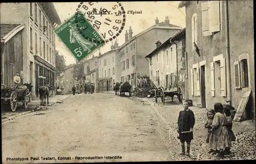 Ak Golbey Lothringen Vosges, Rue d'Epinal