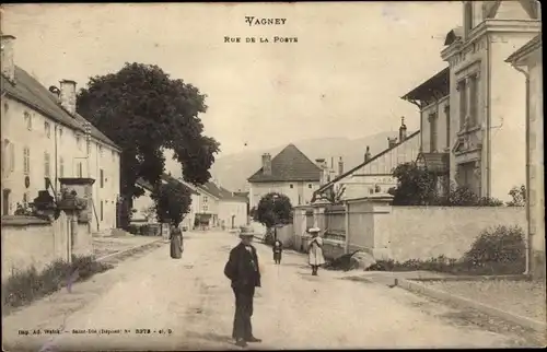 Ak Vagney Lothringen Vosges, Rue de la Poste