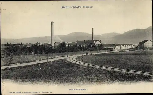 Ak Raon l'Etape Lothringen Vosges, Usine Metenett