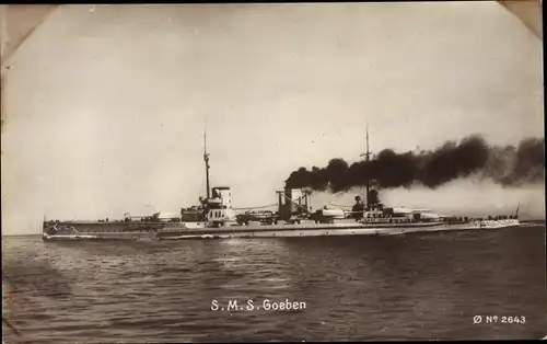 Ak Deutsches Kriegsschiff, SMS Goeben, Kaiserliche Marine