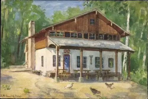 Künstler Ak Gumlich Kempf, Anna, Uchtenhagen Falkenberg in der Mark, Charlottenburger Hütte