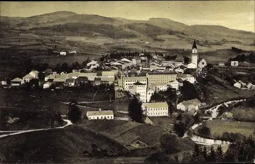 Ak Haslach an der Mühl Oberösterreich, Totalansicht der Ortschaft