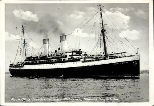 Ak Dampfschiff Monte Olivia, HSDG