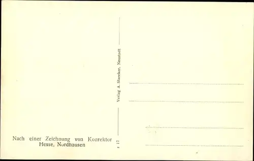 Künstler Ak Neustadt am Harz in Thüringen, Burg Honstein