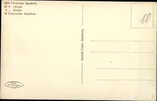 Ak HAPAG Dampfer Kaiser, Turbinenschnelldampfer, Seebäderdienst