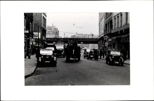 Foto Hamburg Mitte Altstadt, Großer Burstah, Autos, Kutsche, LKW