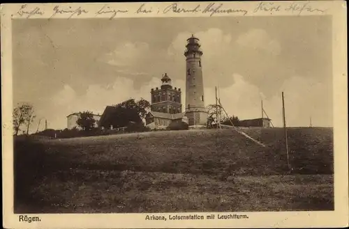 Ak Arkona Putgarten auf Rügen, Lotsenstation mit Leuchtturm