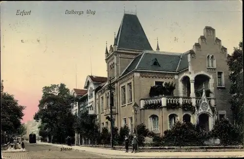 Ak Erfurt in Thüringen, Dalbergs Weg, Straßenbahn