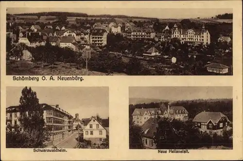 Ak Schömberg im Nordschwarzwald, Schwarzwaldheim, Neue Heilanstalt