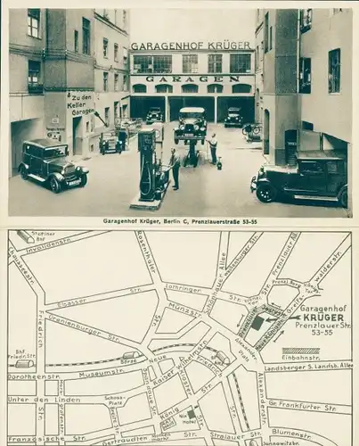 Klapp Ak Berlin Prenzlauer Berg, Garagenhof Krüger, Prenzlauer Straße 53-55