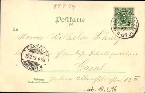 Litho Mühlhausen in Thüringen, Popperode, Weisses Haus, Gesamtansicht, Fächer