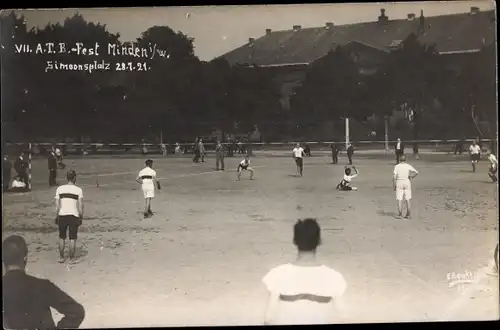 Foto Ak Minden in Westfalen, VII. A. T. B. Fest 1921, Simeonsplatz