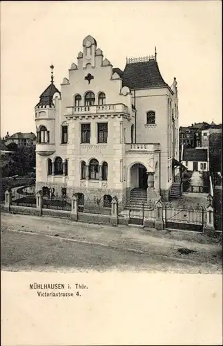 Ak Mühlhausen in Thüringen, Villa Victoriastraße 4, um 1903