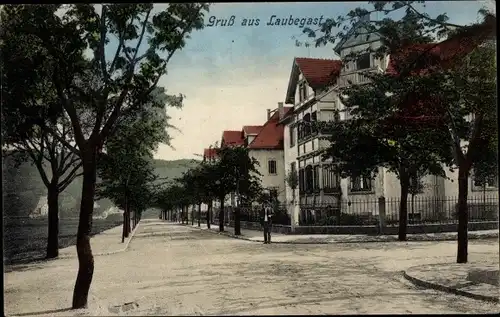 Ak Dresden Laubegast, Straßenpartie, Stempel Globus Sammler 2675 Paul Mettke, Leubener Straße 14