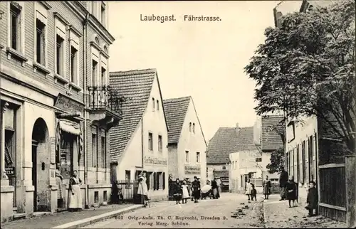 Ak Dresden Laubegast, Fährstraße, Geschäfte, Anwohner