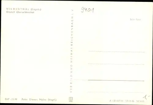 Ak Oberwildenthal Wildenthal Eibenstock im Erzgebirge, Ortsansicht