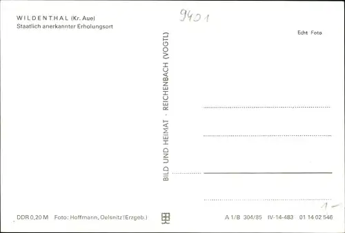 Ak Wildenthal Eibenstock im Erzgebirge, Ortsansicht