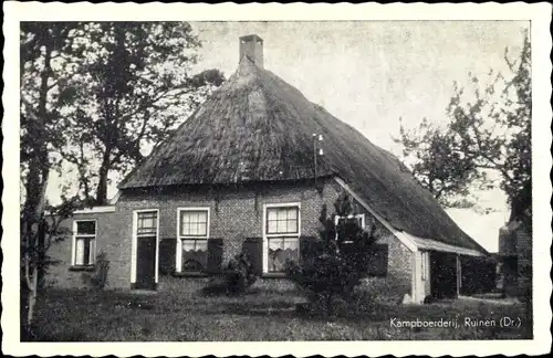 Ak Ruinen Drenthe Niederlande, Kampboerderij