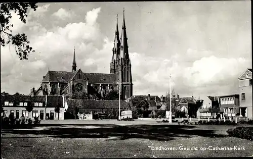 Ak Eindhoven Nordbrabant Niederlande, Gezicht op Catharina Kerk
