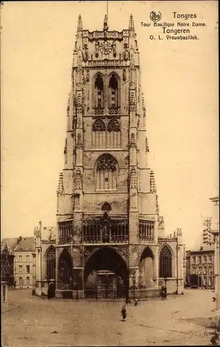 Ak Tongres Tongeren Flandern Limburg, Tour Basilique Notre Dame