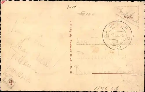 Ak Weesp Nordholland, Gemeentehuis