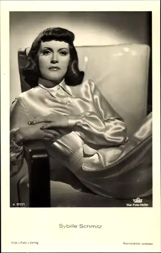 Ak Schauspielerin Sybille Schmitz, Portrait
