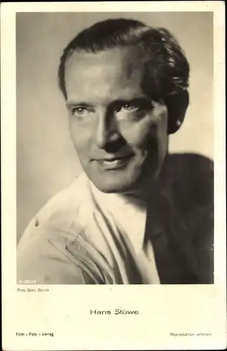 Ak Schauspieler Hans Stüwe, Portrait, Film Foto Verlag A 3623/1