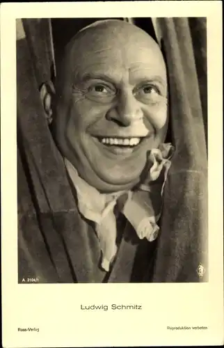 Ak Schauspieler Ludwig Schmitz, Portrait, Ross Verlag A 3104/1