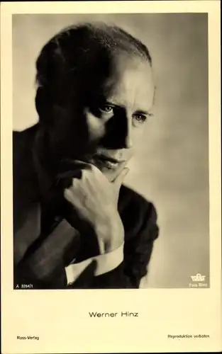 Ak Schauspieler Werner Hinz, Portrait