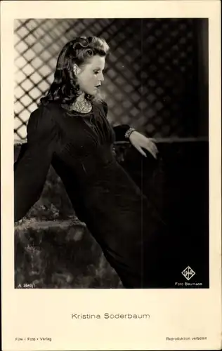 Ak Schauspielerin Kristina Söderbaum, Portrait, Ufa Film, A 3840/1