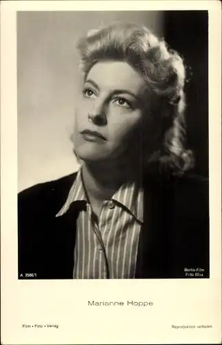 Ak Schauspielerin Marianne Hoppe, Portrait