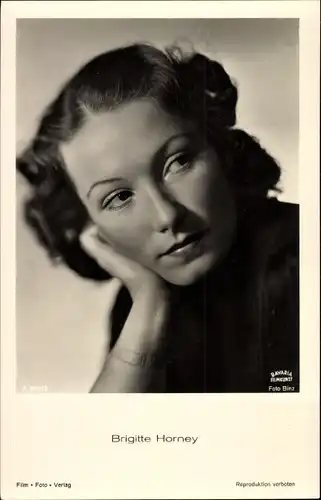 Ak Schauspielerin Brigitte Horney, Portrait, Bavaria Filmkunst, Autogramm