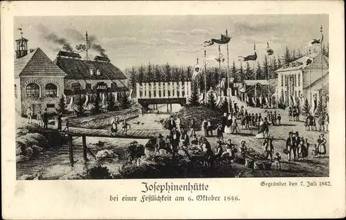 Ak Szklarska Poręba Schreiberhau Riesengebirge Schlesien, Josephinenhütte, König Friedrich Wilhelm