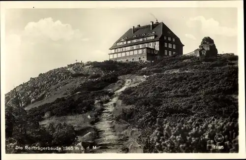 Ak Szklarska Poręba Schreiberhau Riesengebirge Schlesien, Reifträgerbaude, Schronisko Na Szrenicy