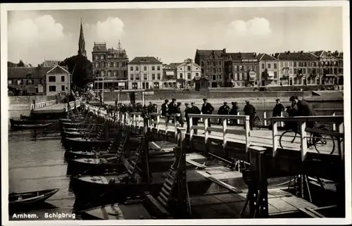 Ak Arnhem Gelderland Niederlande, Schipbrug