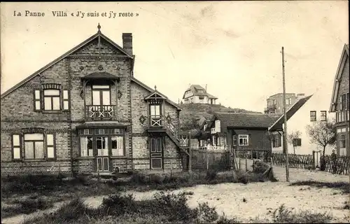 Ak La Panne De Panne Westflandern, Villa J'y suis et j'y reste